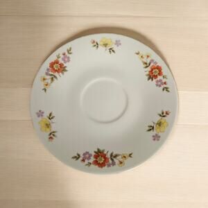 Dynasty Fine China 6" Floral Saucers Set of 2 Vintage Multicolor Replacement
